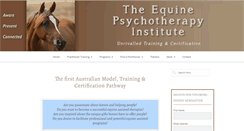 Desktop Screenshot of equinepsychotherapy.net.au